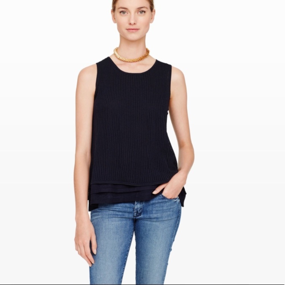 • Club Monaco • Felora Sweater Tank Navy Medium